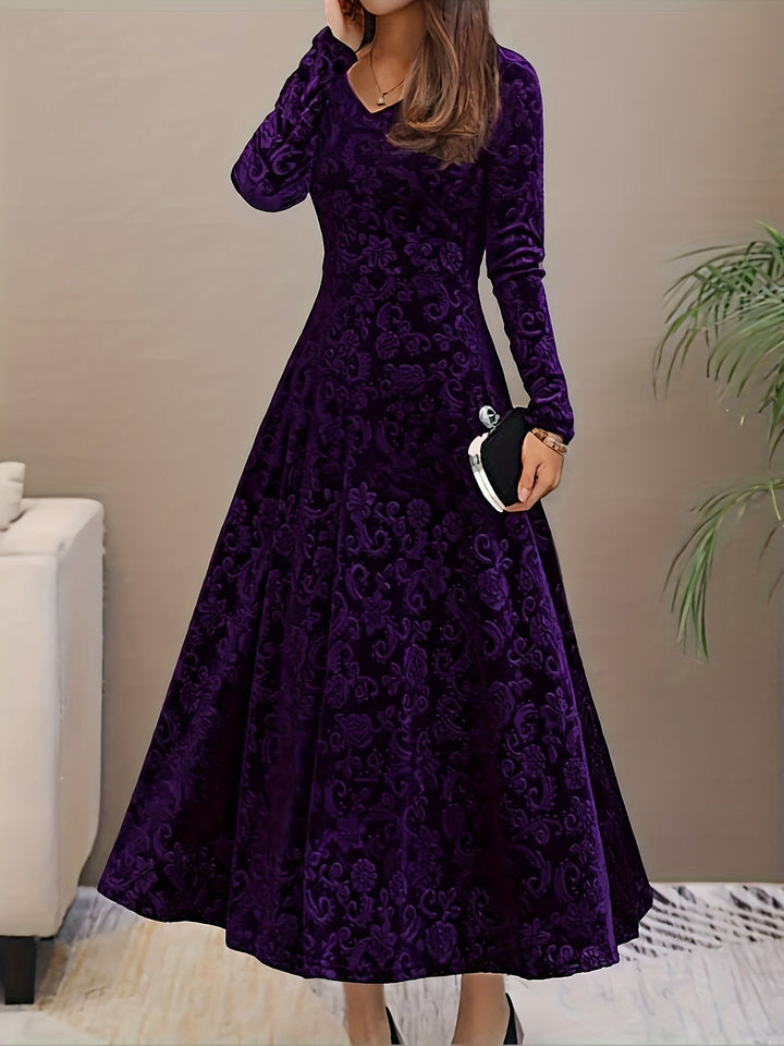 Elena | Vestido midi elegante de manga larga