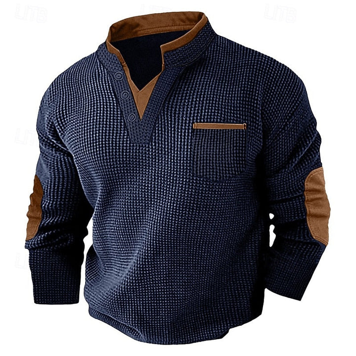 Vladimir | Polerón henley de textura waffle