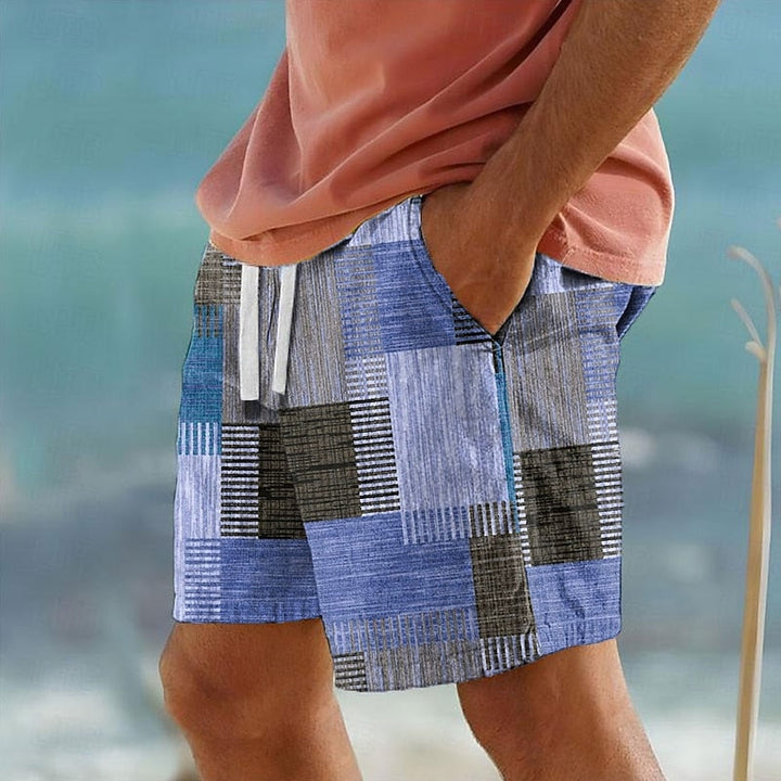 Lisandro | Shorts de baño con estampado patchwork