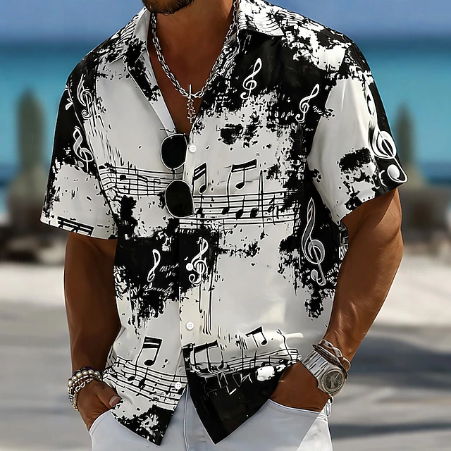 Byron | Camisa manga corta con estampado artístico