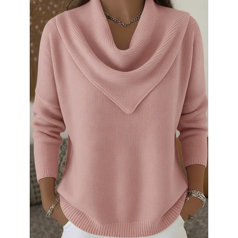 Lía | Sweater cuello drapeado