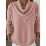 Lía | Sweater cuello drapeado
