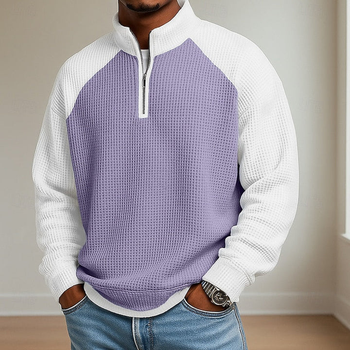Axel | Sweater con cierre en el cuello texturado