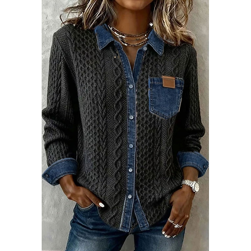 Ruth | Camisa de punto con contrastes