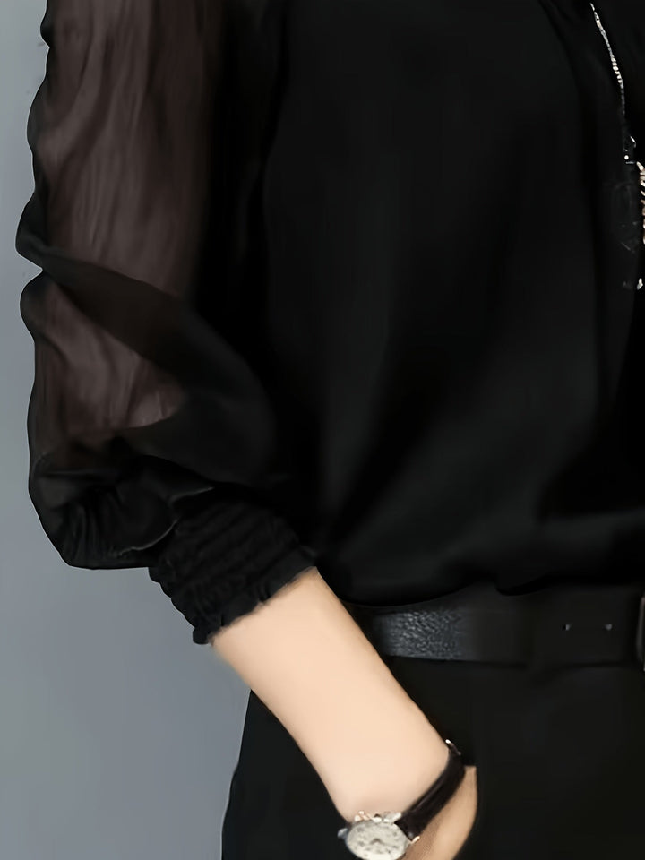 Ariela | Blusa manga larga con cuello alto