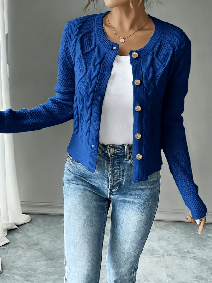 Begoña | Cardigan de punto trenzado con botones