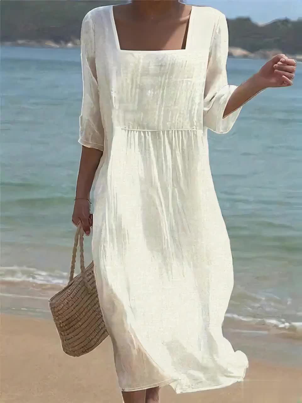 Estela | Vestido de Lino Casual