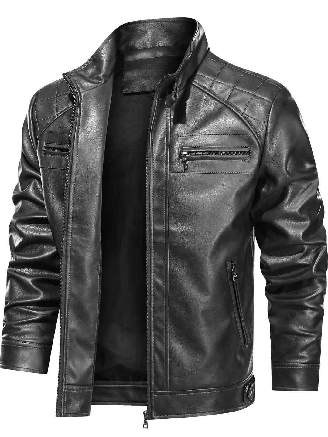 Recaredo | Chaqueta biker con cuello alto