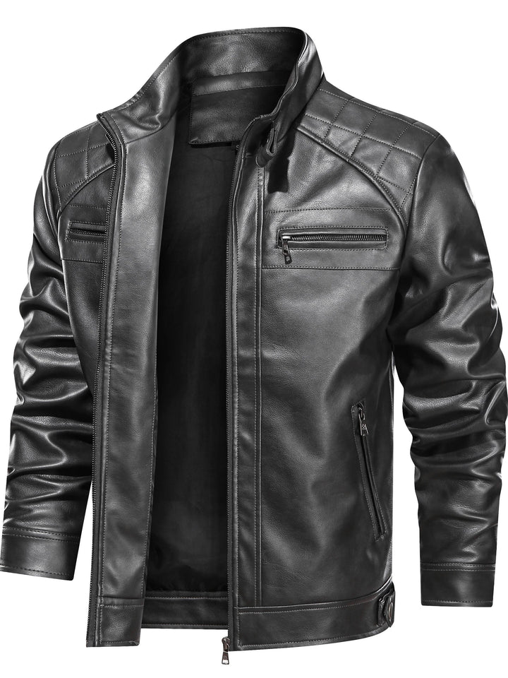 Recaredo | Chaqueta biker con cuello alto