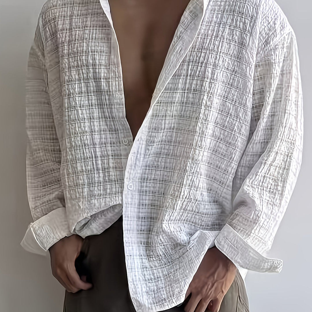 Washington | Camisa manga larga de textura relajada