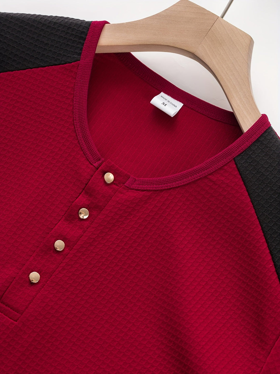 Gunther | Polera henley manga larga con textura