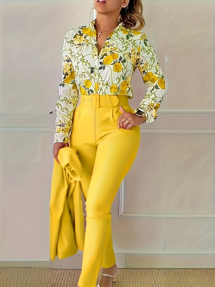 María Marta | Conjunto elegante de dos piezas con estampado floral