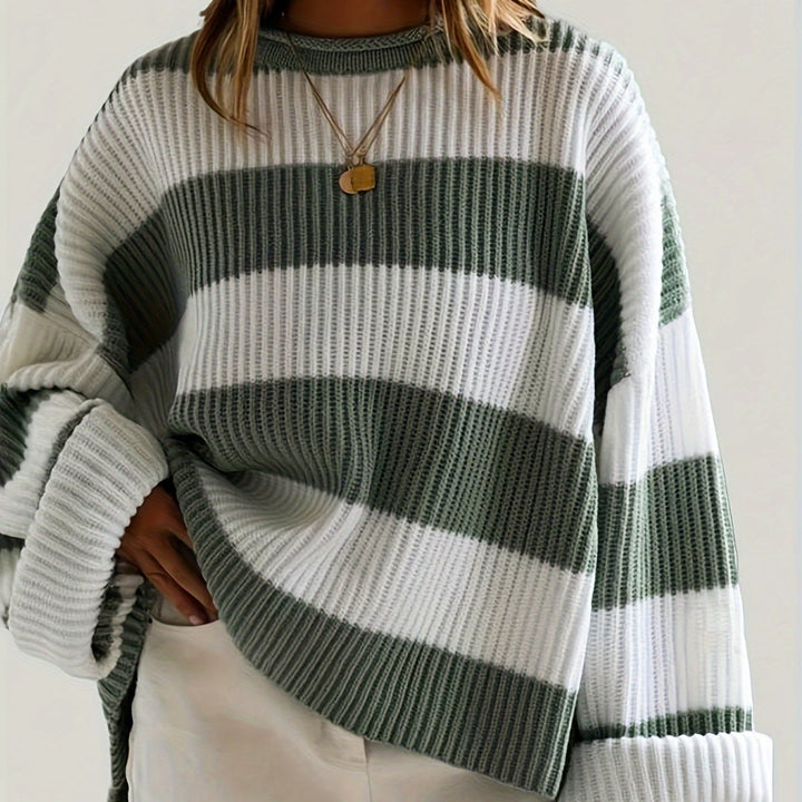 María Graciela | Sweater tejido a rayas holgado