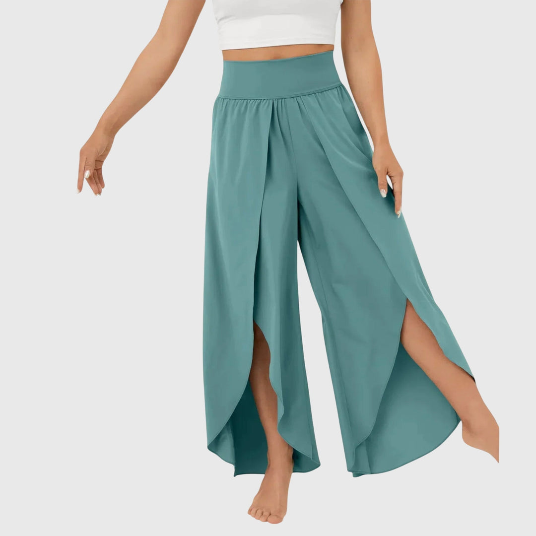 Elvira | Pantalón palazzo con abertura