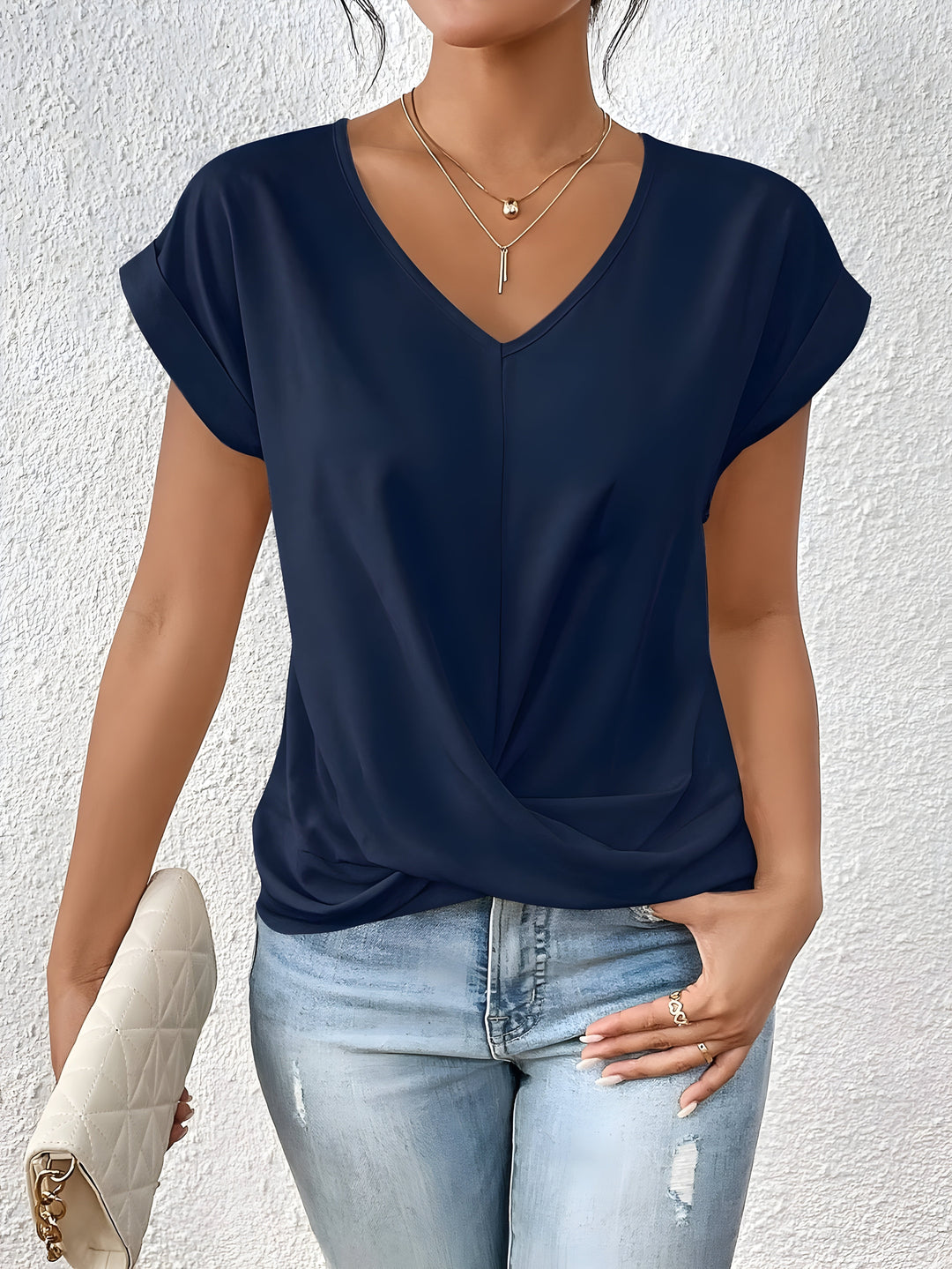 Nerea | Blusa elegante con nudo frontal