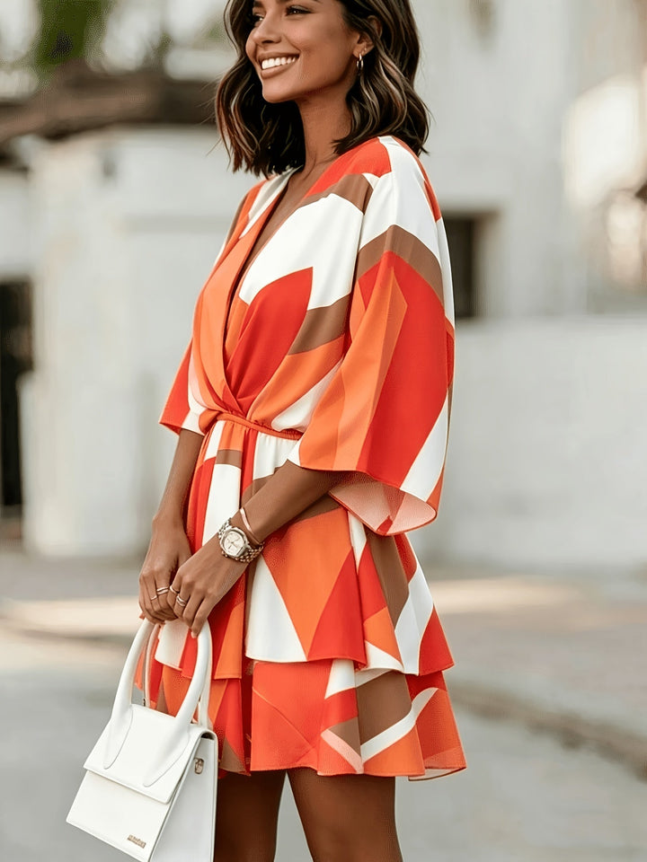 Hilaria | Vestido cruzado manga murciélago