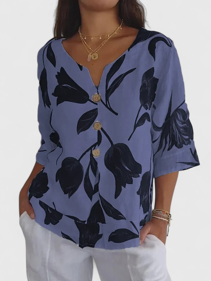 Geraldine | Blusa floral escote V