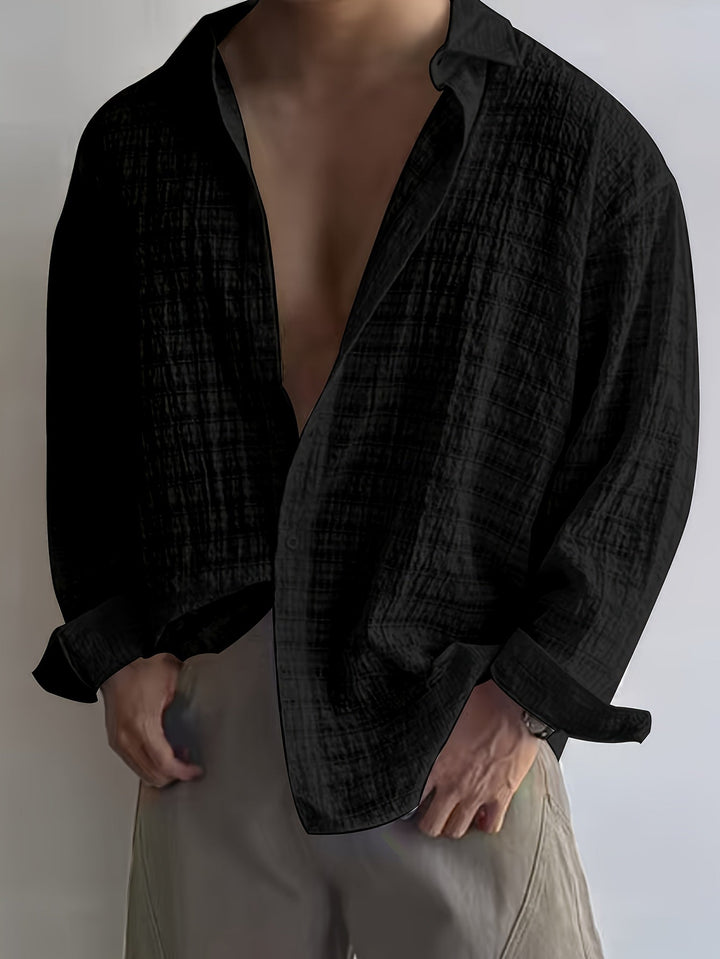 Washington | Camisa manga larga de textura relajada