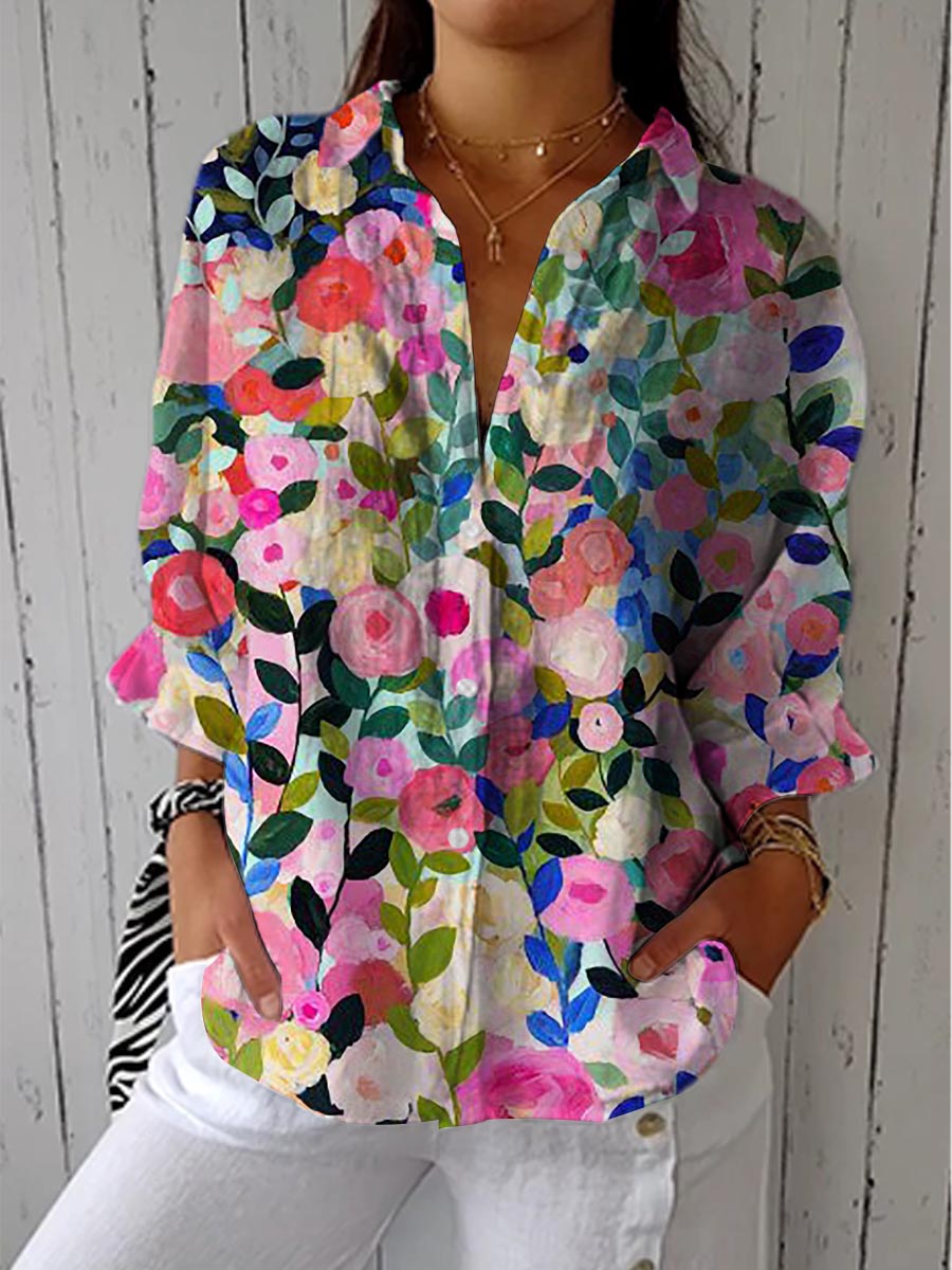 Sofía Ignacia | Blusa floral de manga larga