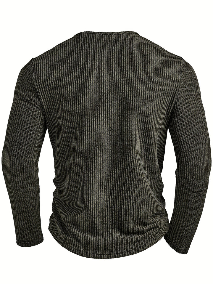 Fabián | Polera henley acanalada