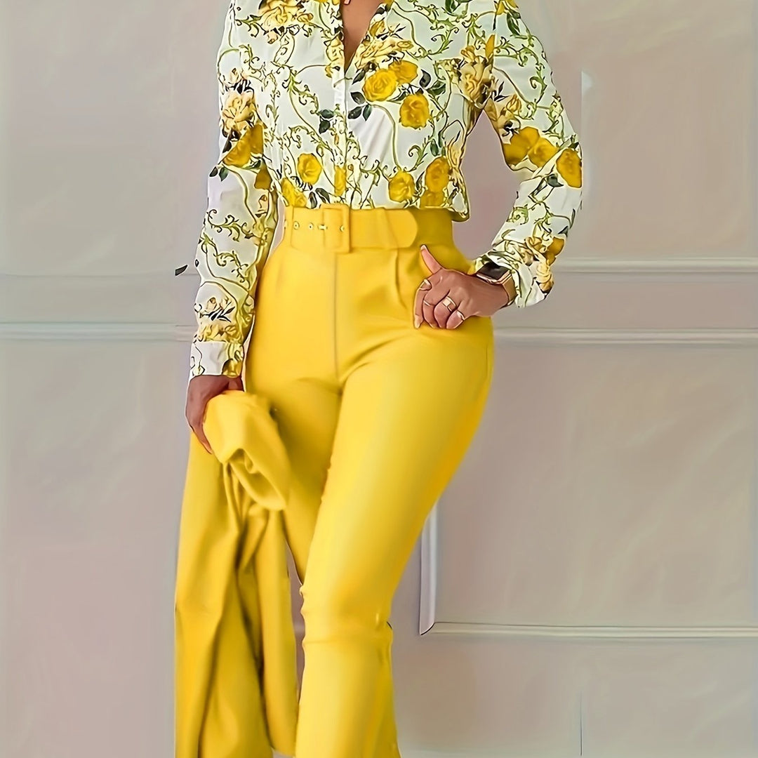 María Marta | Conjunto elegante de dos piezas con estampado floral