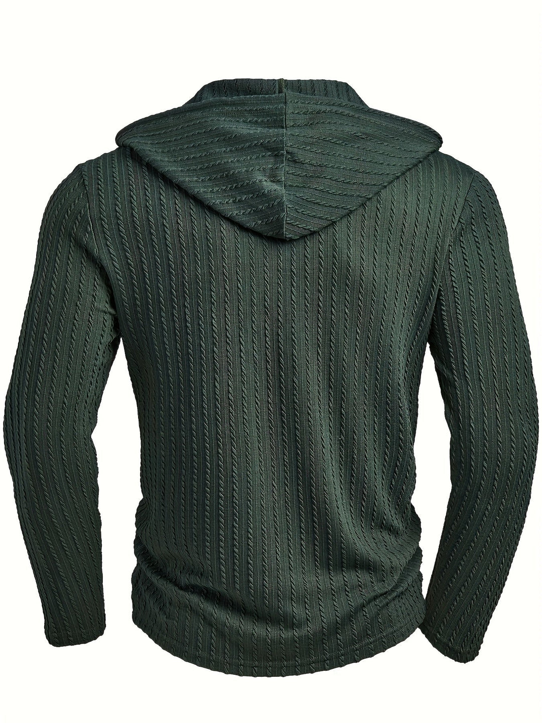 Telésforo | Polera henley con capucha y textura