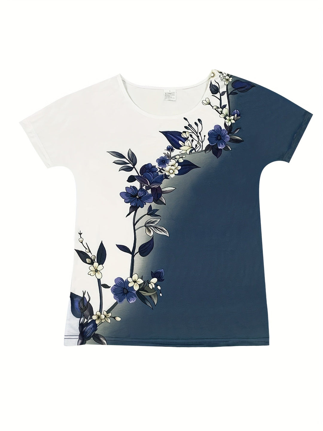 Sujey | Polera floral cuello redondo