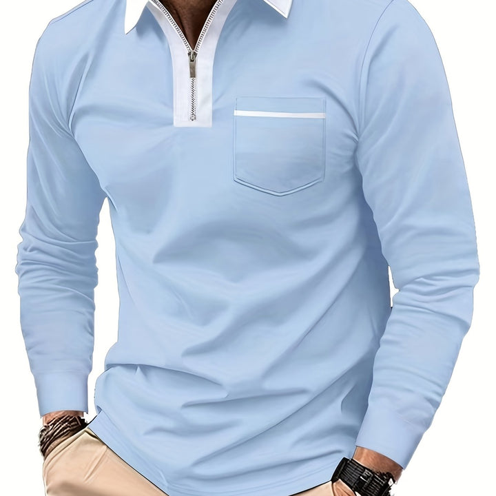 Ernesto | Polera polo con cuello en contraste y cierre