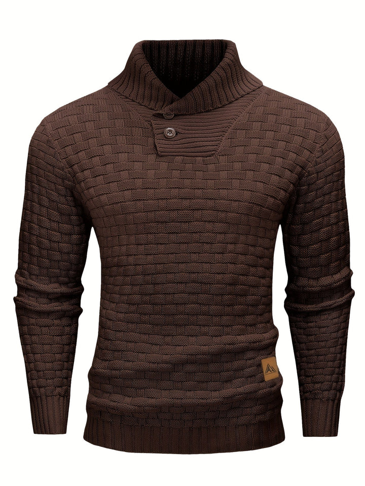 Tomás | Sweater de cuello chal texturado