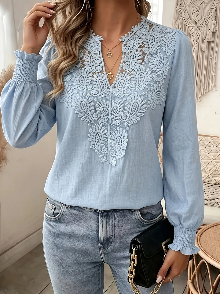 Antonieta | Blusa escote V con calado