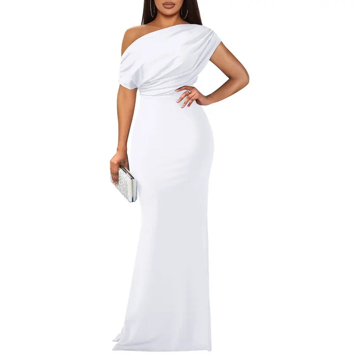 Imelda | Vestido largo de fiesta con escote asimétrico