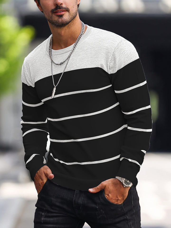 Enrique | Sweater a rayas cuello redondo