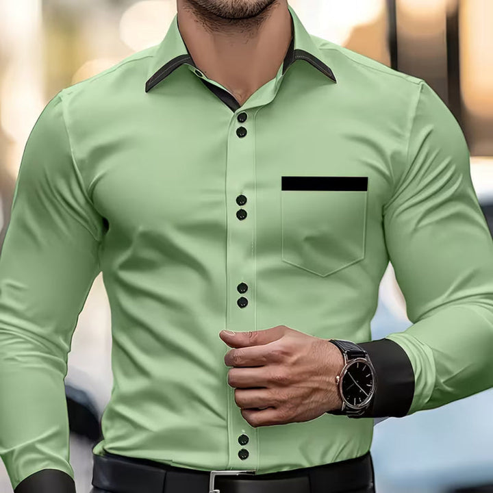 Pelayo | Camisa slim fit con detalles en contraste
