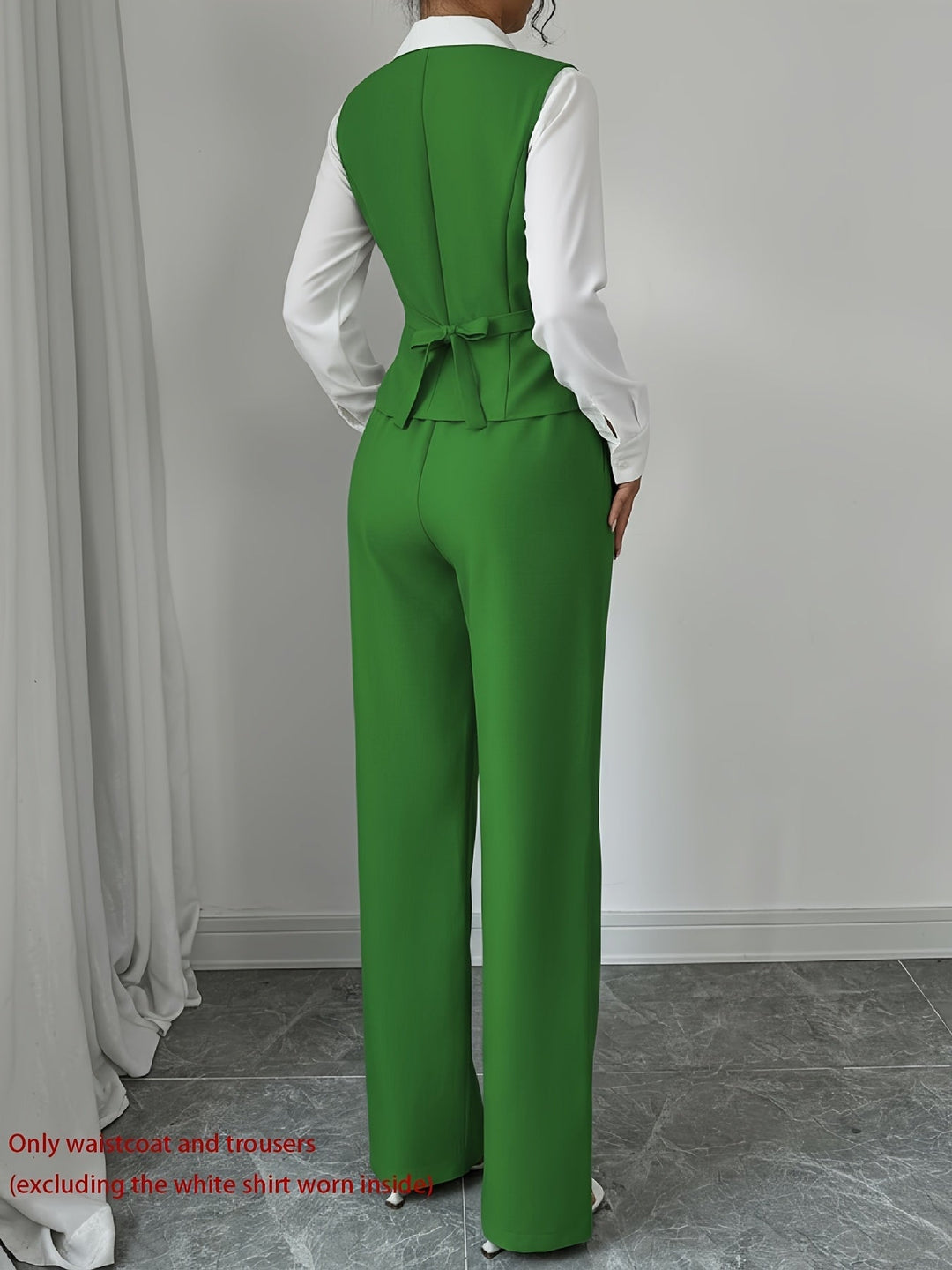 Carmela | Conjunto de chaleco y pantalón de pierna ancha