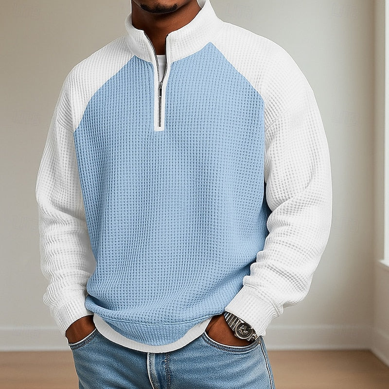 Axel | Sweater con cierre en el cuello texturado
