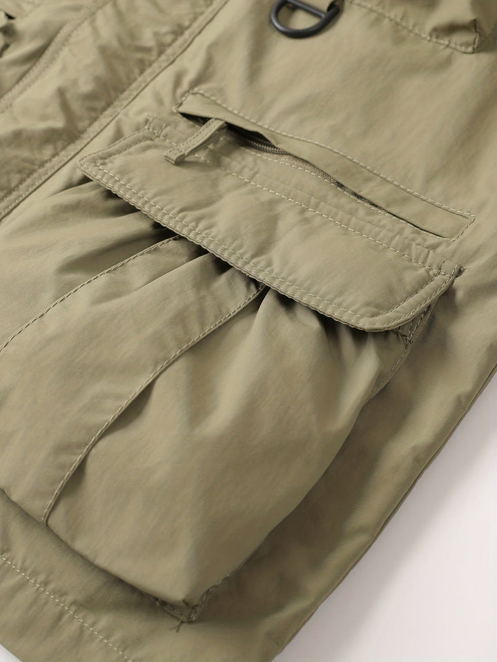 Norberto | Chaqueta multibolsillos con capucha desmontable