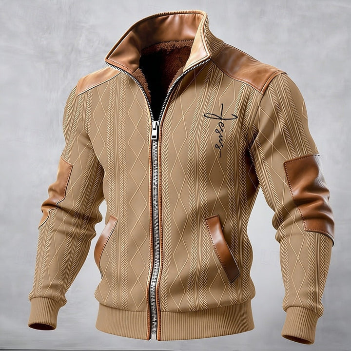 Edgardo | Chaqueta de cuello alto con detalles en contraste