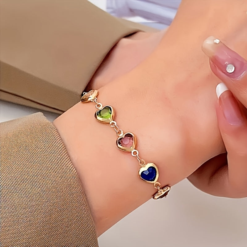 Imelda | Pulsera de corazones multicolor