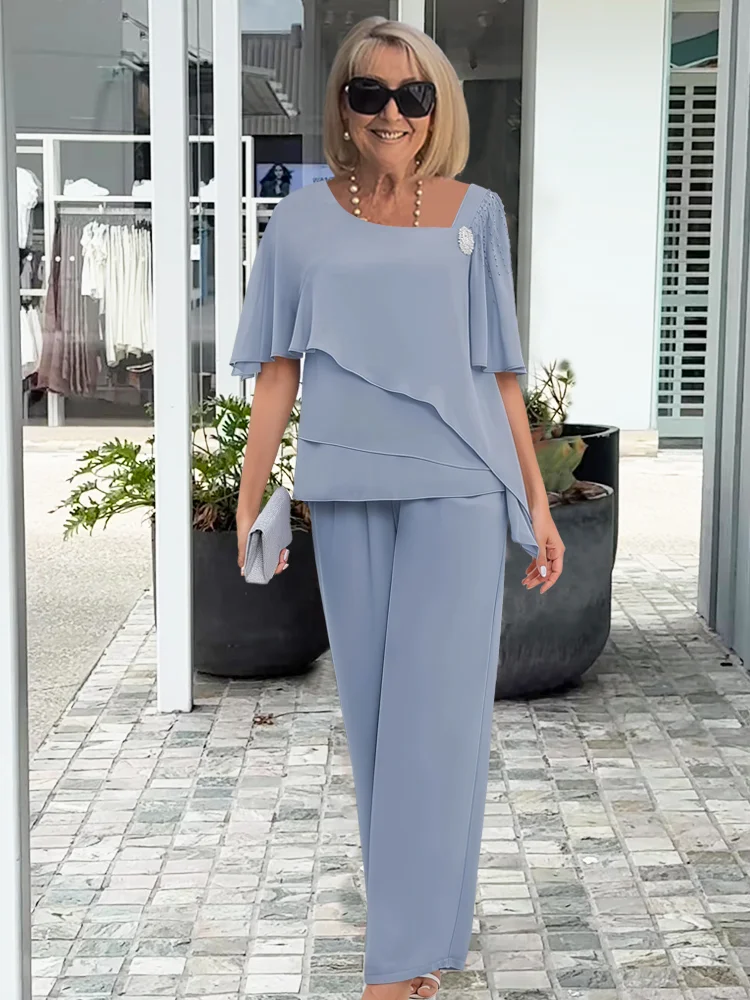 Amaranta | Conjunto elegante de manga amplia y pantalón