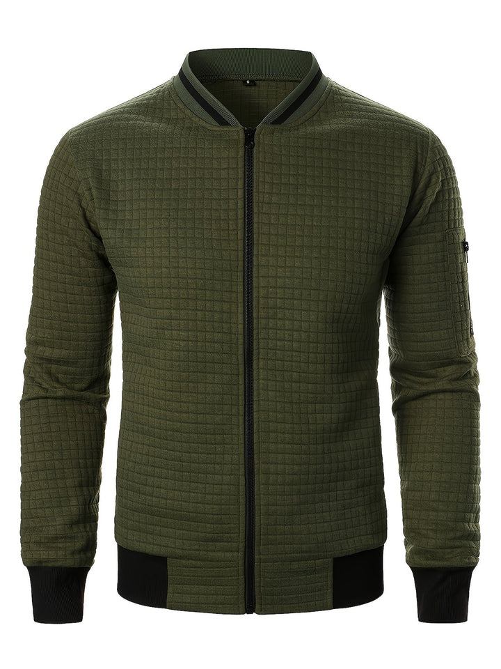 Anthony | Chaqueta bomber con textura y cierre completo
