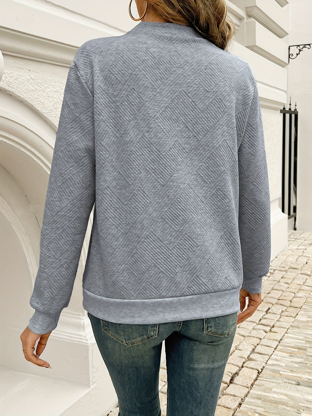 Cleofé | Sweater con escote asimétrico y botones