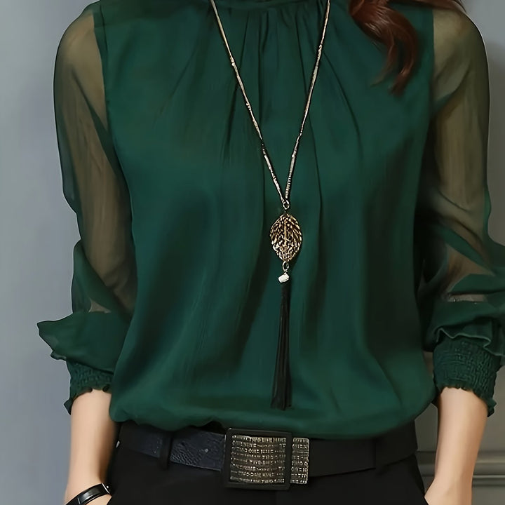 Ariela | Blusa manga larga con cuello alto