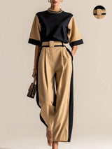 Blanca | Conjunto de dos piezas con contraste