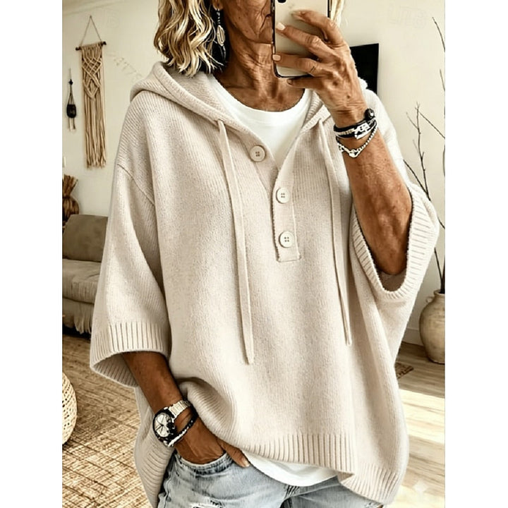 Violeta | Sweater tejido con capucha
