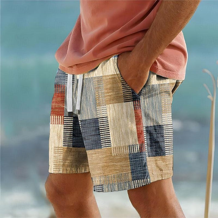 Lisandro | Shorts de baño con estampado patchwork