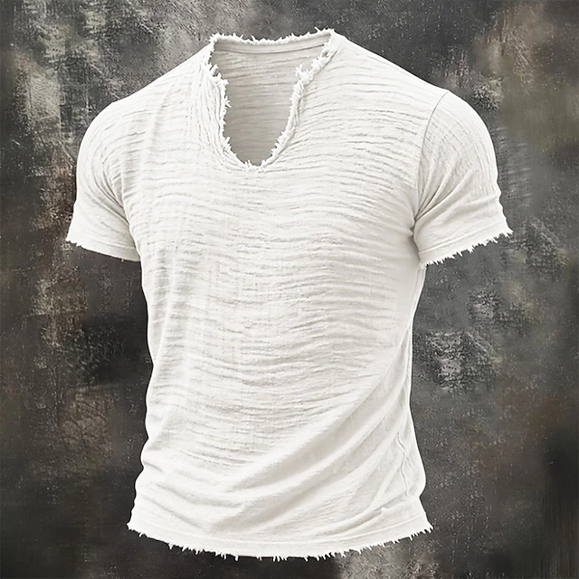 Gerald | Polera de cuello muesca con textura