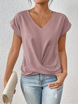 María Eugenia | Blusa escote V con drapeado