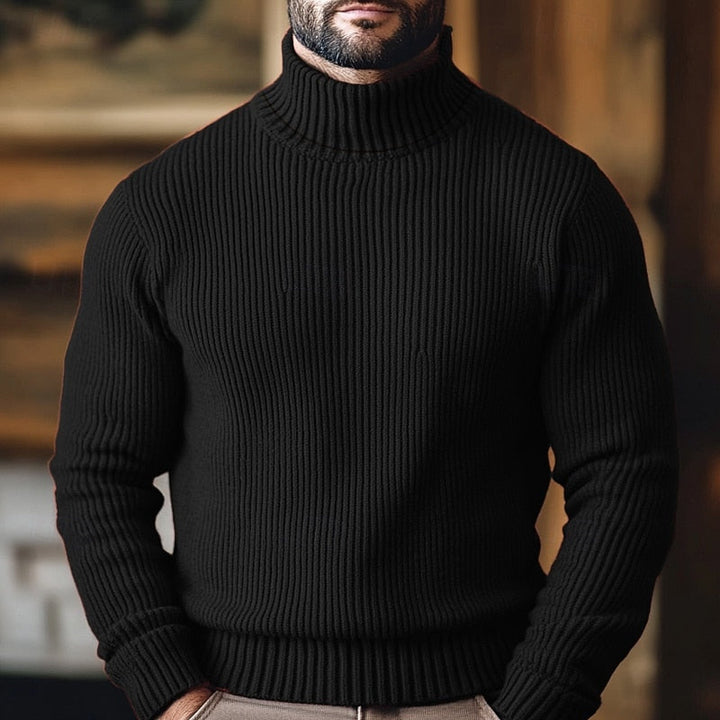 Leandro | Sweater cuello alto acanalado