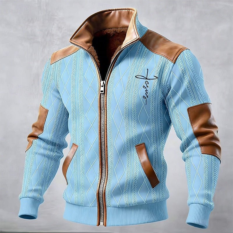 Edgardo | Chaqueta de cuello alto con detalles en contraste