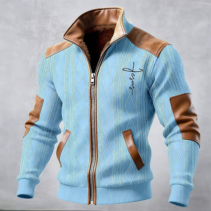 Edgardo | Chaqueta de cuello alto con detalles en contraste